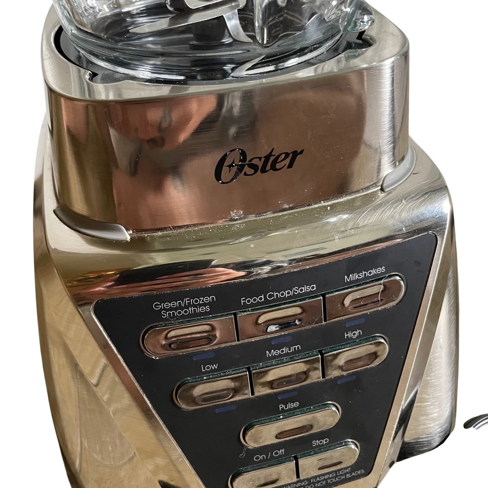Oster 6 Cup Glass Jar Blender Brushed Nickel BLSTMB 7 Speed 120V 7.5A Max - Picture 2 of 7